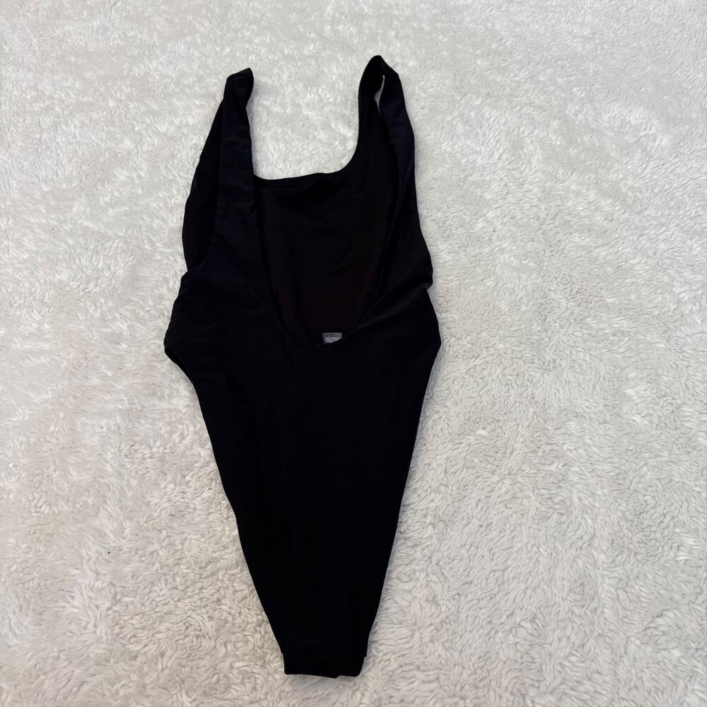 Aerie Black Scoop Neck Low Back One Piece Swimsuit S Beach Resort Classic Sexy - Picture 2 of 6